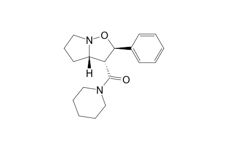 (2R*,3R*,3aS*)-2,3,3a,4,5,6-hexahydro-2-phenyl-3-piperidinocarbonylpyrrolo[1,2-b]isoxazole