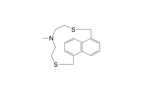 5-Aza[9](1,5)naphthalenophane, N-methyl-2,8-dithia-