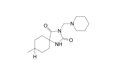 1,3-DIAZASPIRO/4.5/DECANE-2,4-DIONE, 8-METHYL-3-/PIPERIDINOMETHYL/-,