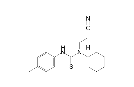 1-(2-cyanoethyl)-1-cyclohexyl-2-thio-3-p-tolylurea
