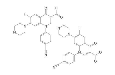 1-(4-CYANOPHENYL)-6-FLUORO-7-PIPERAZINYL-4-OXO-1,4-DIHYDRO-QUINOLINE-3-CARBOXYLIC-ACID