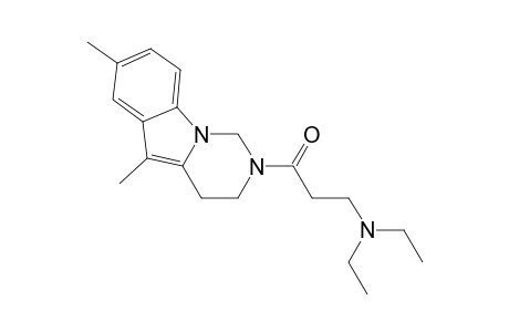 3-(5,7-Dimethyl-3,4-dihydropyrimido[1,6-a]indol-2(1H)-yl)-N,N-diethyl-3-oxo-1-propanamine