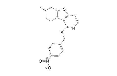 7-methyl-4-[(4-nitrobenzyl)sulfanyl]-5,6,7,8-tetrahydro[1]benzothieno[2,3-d]pyrimidine