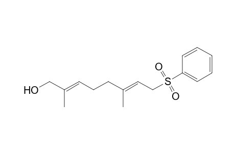 (2E,6E)-2,6-dimethyl-8-(phenylsulfonyl)octa-2,6-dien-1-ol