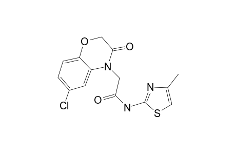 2H-1,4-Benzoxazine-4-acetamide, 6-chloro-3,4-dihydro-N-(4-methyl-2-thiazolyl)-3-oxo-