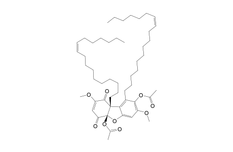 BELAMCANDONE-P-DIACETATE;9,9B-DI-[(Z)-10-HEPTADECENYL]-4A,8-DIACETATE-2,7-DIMETHOXY-1,4-DIOXO-1,4,4A,9B-TETRAHYDRO-DIBENZOFURAN