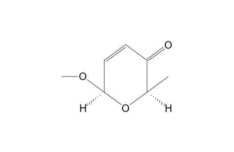 cis-6-Methoxy-2-methyl-2H-pyran-3(6H)-one