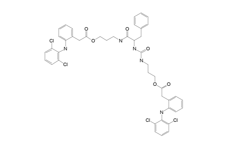 #6I;[2-(2,6-DICHLORO-PHENYLAMINO)-PHENYL]-ACETIC-ACID-3-[2-[3-[3-[2-(2,6-DICHLORO-PHENYLAMINO)-PHENYL]-ACETOXY]-PROPYL]-UREIDO]-3-PHENYL-PROPYONYLAMINO]-PROPYL