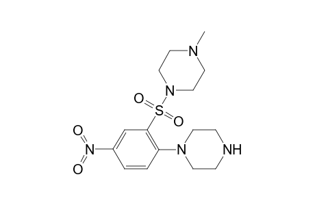 1-Methyl-4-([5-nitro-2-(1-piperazinyl)phenyl]sulfonyl)piperazine