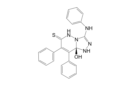 8a(R)-Hydroxy-1,8a-dihydro-7,8-diphenyl-3-phenylamino-1,2,4-triazolo[4,3-b]pyridazine-6-thione