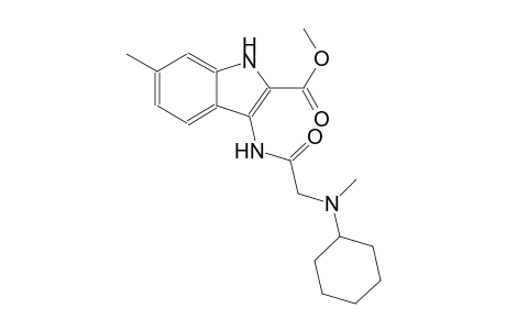 methyl 3-({[cyclohexyl(methyl)amino]acetyl}amino)-6-methyl-1H-indole-2-carboxylate