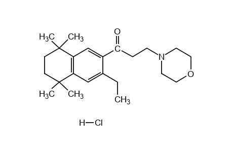 3'-ethyl-3-morpholino-5',6',7',8'-tetrahydro-5',5',8',8'-tetramethyl-2'-propionaphthone, hydrochloride