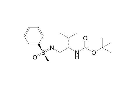 (S,R)-N-[(2-N-tert-Butyloxycarbonylamino)(3-methyl)butyl]-S-methyl-S-phenylsulfoximine