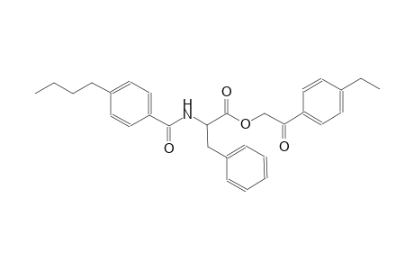 phenylalanine, N-(4-butylbenzoyl)-, 2-(4-ethylphenyl)-2-oxoethyl ester