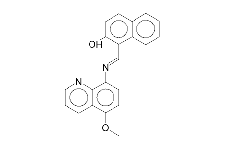 1-((E)-[(5-Methoxy-8-quinolinyl)imino]methyl)-2-naphthol