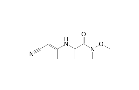 2-[[(E)-1-cyanoprop-1-en-2-yl]amino]-N-methoxy-N-methyl-propanamide