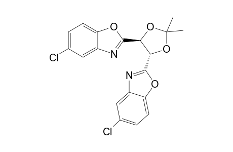 5-Chloro-2-[(4S,5S)-5-(5-chloro-1,3-benzoxazol-2-yl)-2,2-dimethyl-1,3-dioxolan-4-yl]-1,3-benzoxazole