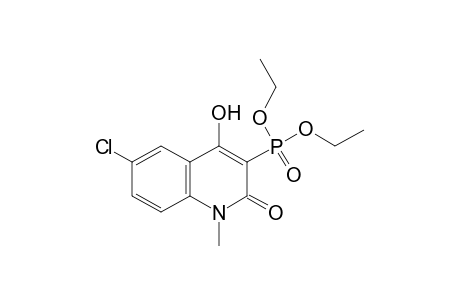 (6-chloro-1,2-dihydro-4-hydroxy-1-methyl-2-oxo-3-quinolyl)phosphonic acid, diethyl ester