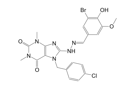 3-bromo-4-hydroxy-5-methoxybenzaldehyde [7-(4-chlorobenzyl)-1,3-dimethyl-2,6-dioxo-2,3,6,7-tetrahydro-1H-purin-8-yl]hydrazone