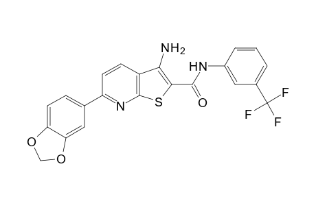 Thieno[2,3-b]pyridine-2-carboxamide, 3-amino-6-(1,3-benzodioxol-5-yl)-N-[3-(trifluoromethyl)phenyl]-