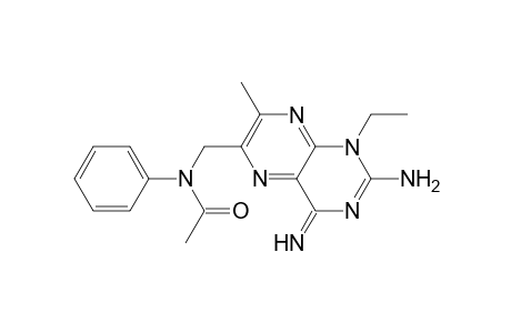 2-AMINO-6-(N-ACETYLANILINO)-METHYL-1-ETHYL-7-METHYLPTERIDIN-4(1H)-IMINE