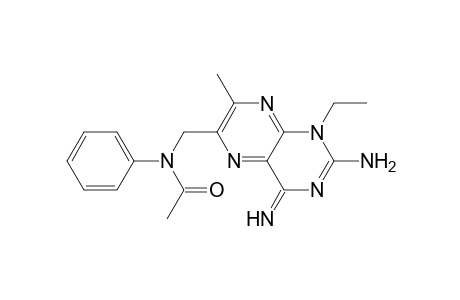 2-AMINO-6-(N-ACETYLANILINO)-METHYL-1-ETHYL-7-METHYLPTERIDIN-4(1H)-IMINE