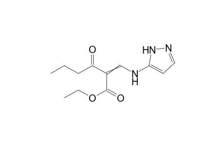 3-oxo-2-{[(pyrazol-5-yl)amino]methylene}hexanoic acid, ethyl ester