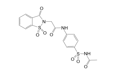 2-[N-(4-(N-Acetylsulfamoyl)phenyl)acetamido]-1,2-benzisothiazol-3(2H)-one-1,1-dioxide