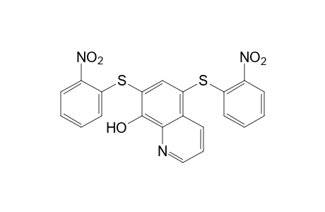 5,7-bis[(o-nitrophenyl)thio]-8-quinolinol