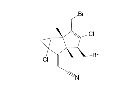 7,9-BIS-(BROMOMETHYL)-4,8-DICHLORO-5-CYANOMETHYLENE-1,6-DIMETHYL-TRICYCLO-[4.3.0.0(2,4)]-NONA-8-ENE