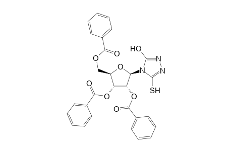 1'-(2',3',5'-Tri-O-benzoyl-.beta.-D-ribofuranosyl)-2-hydroxy-1,3,4-triazole-5-thione