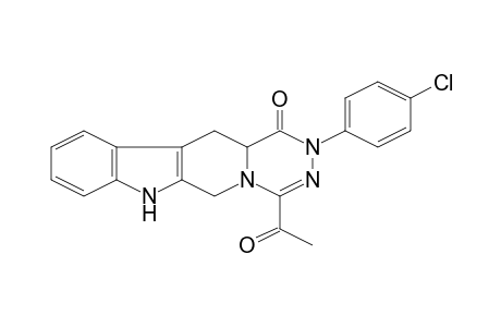 9-Acetyl-7-(4-chlorophenyl)-5,5a,10,11-tetrahydro-7H-7,8,9a,11-tetraazabenzo[b]fluoren-6-one