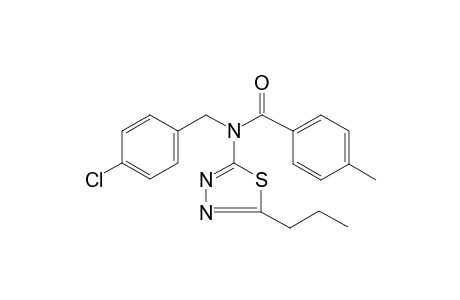 N-(4-Chloro-benzyl)-4-methyl-N-(5-propyl-[1,3,4]thiadiazol-2-yl)-benzamide