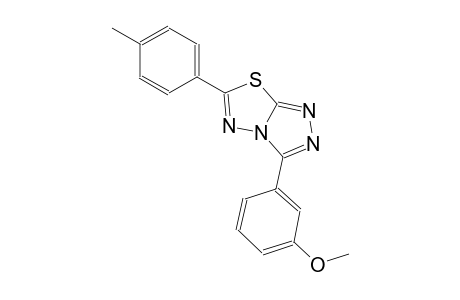 3-(3-methoxyphenyl)-6-(4-methylphenyl)[1,2,4]triazolo[3,4-b][1,3,4]thiadiazole