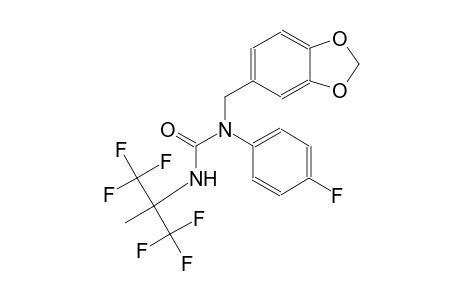 N-(1,3-benzodioxol-5-ylmethyl)-N-(4-fluorophenyl)-N'-[2,2,2-trifluoro-1-methyl-1-(trifluoromethyl)ethyl]urea