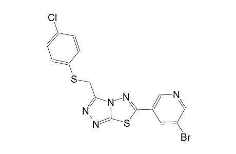 [1,2,4]triazolo[3,4-b][1,3,4]thiadiazole, 6-(5-bromo-3-pyridinyl)-3-[[(4-chlorophenyl)thio]methyl]-