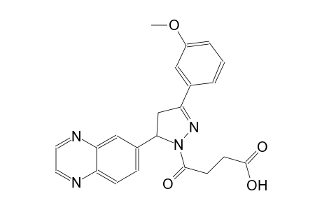 1H-pyrazole-1-butanoic acid, 4,5-dihydro-3-(3-methoxyphenyl)-gamma-oxo-5-(6-quinoxalinyl)-