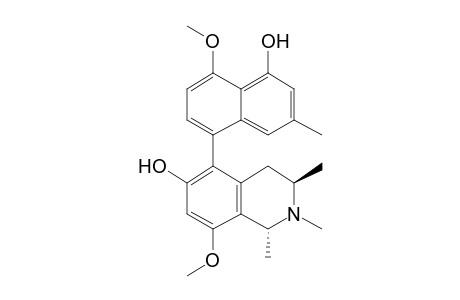 (1R,3R)-5-(5-hydroxy-4-methoxy-7-methyl-1-naphthalenyl)-8-methoxy-1,2,3-trimethyl-3,4-dihydro-1H-isoquinolin-6-ol