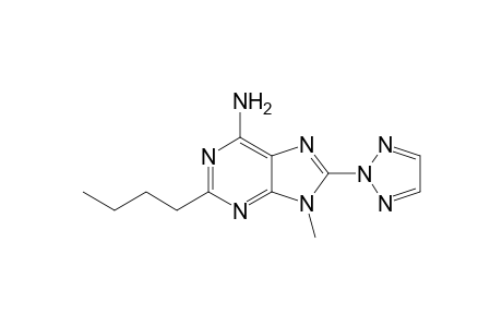 {2-Butyl-9-methyl-8-[(1,2,3)-triazol-2'-yl]-9H-purin-6'-yl}-amine
