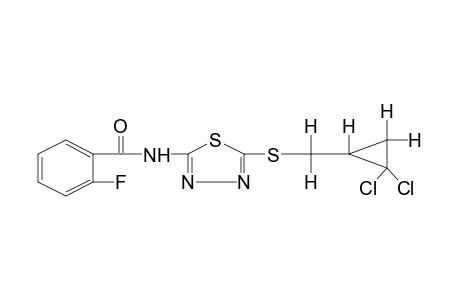 N-{5-{[(2,2-dichlorocyclopropyl)methyl]thio}-1,3,4-thiadiazol-2-yl}-o-fluorobenzamide