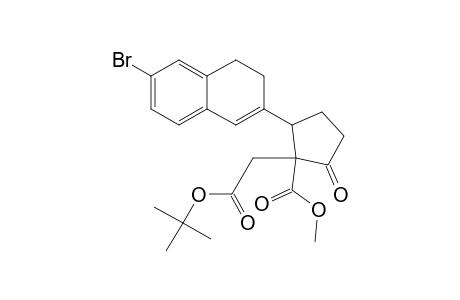 (E)-2-Carbomethoxy-2-(carbo-T-butoxy-methyl)-3-(3-bromo-5,6-dihydro-naphth-7-yl)-cyclopentanone