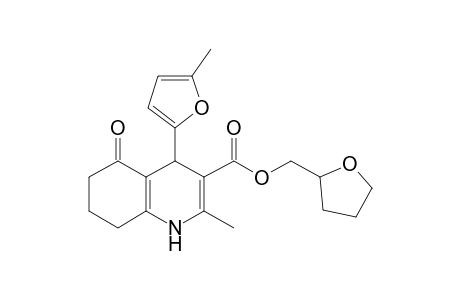 2-Methyl-4-(5-methyl-2-furanyl)-5-oxo-4,6,7,8-tetrahydro-1H-quinoline-3-carboxylic acid 2-oxolanylmethyl ester