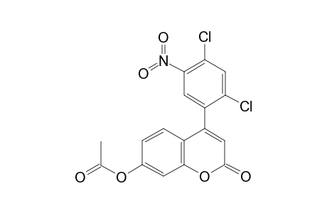 Acetic acid, [4-(2,4-dichloro-5-nitrophenyl)-2-oxo-2H-chromen-7-yl] ester