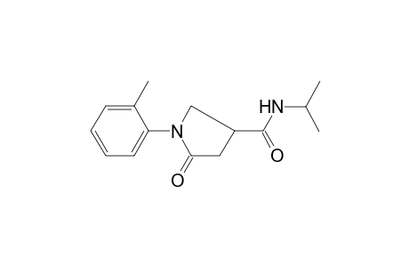 Pyrrolidine-3-carboxamide, N-isopropyl-1-(2-methylphenyl)-5-oxo-