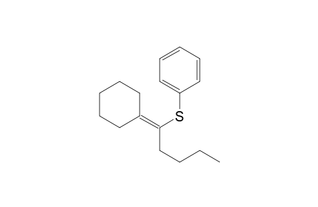 Benzene, [(1-cyclohexylidenepentyl)thio]-