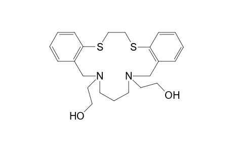 6,10-Bis(2-hydroxyethyl)-7,8,9,11,17,18-hexahydro-dibenzo-[e,n][1,4,8,12]-dithiadiaza-cyclopentadecine