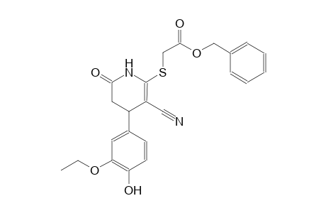 acetic acid, [[3-cyano-4-(3-ethoxy-4-hydroxyphenyl)-1,4,5,6-tetrahydro-6-oxo-2-pyridinyl]thio]-, phenylmethyl ester