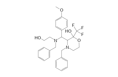 4-Benzyl-3-{[benzyl-(2-hydroxyethyl)amino]-(4-methoxyphenyl)methyl}-2-trifluoromethyl-morpholin-2-ol