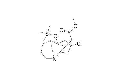 (1RS,2SR,7RS,9RS,11RS)-6-aza-11(carbomethoxymethyl)-9-chloro-1-[(trimethylsilyl)oxy]tricyclo[5.3.1.0(2,6)]-undecane