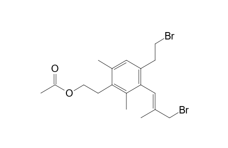 3-((3-(2-Acetoxyethyl)-6-bromoethyl-2,4-dimethyl)phenyl)-2-methyl-(Z)-2-propenylbromide